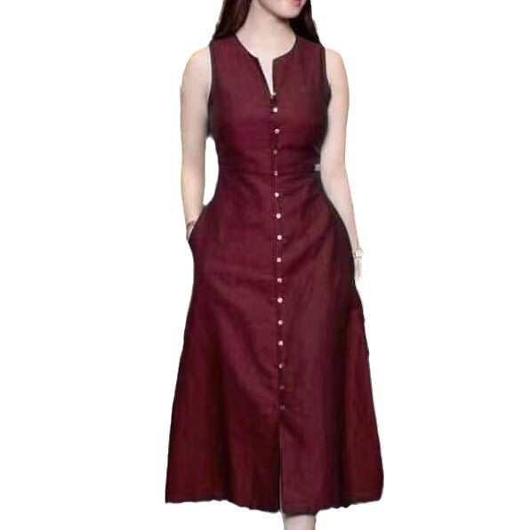 Stylish And Elegant Printed Dress With A-Line