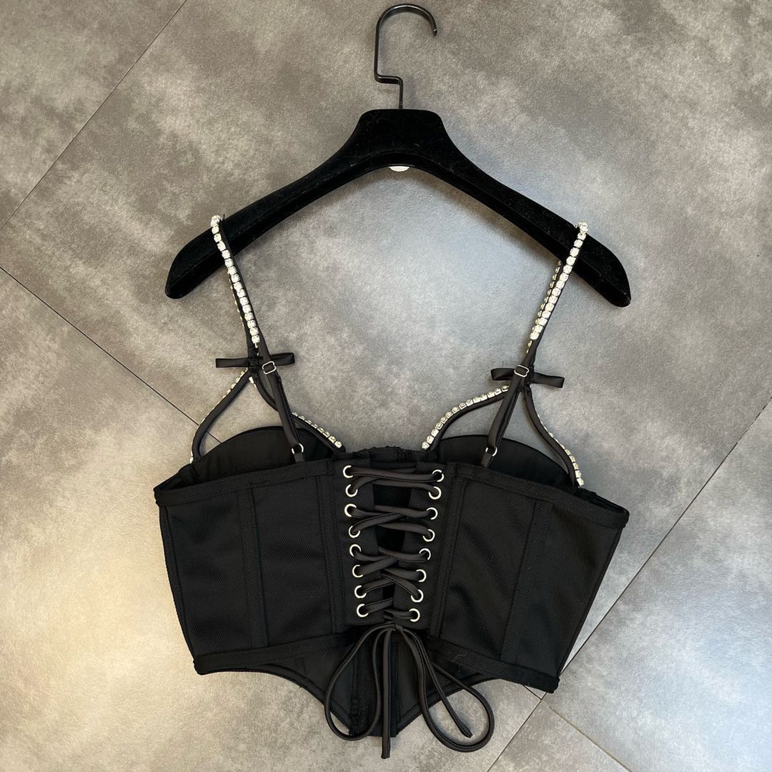 Bow Strap Zipper Tank Top In Dark Hue