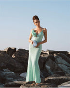 Mint Green Sequin Sling Dress