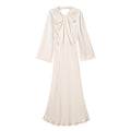 Women's Backless Satin Textured Dress
