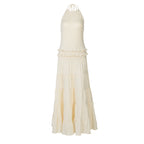 Backless Halter Pleated Dress