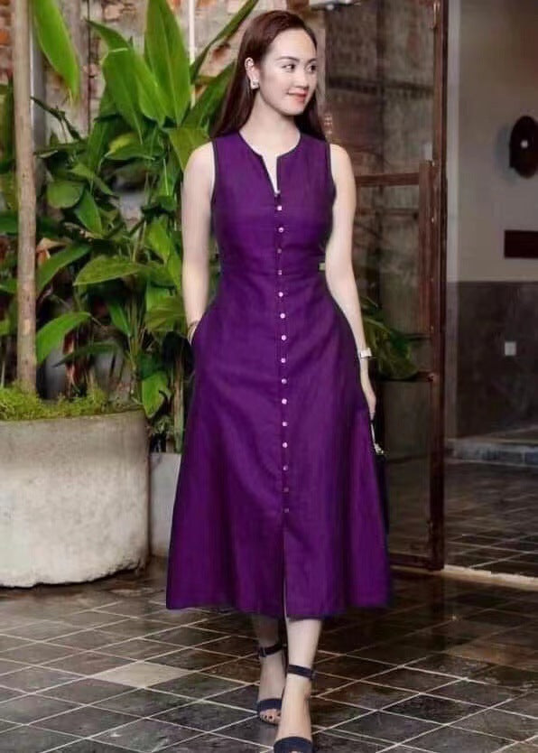 Stylish And Elegant Printed Dress With A-Line