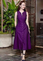 Stylish And Elegant Printed Dress With A-Line