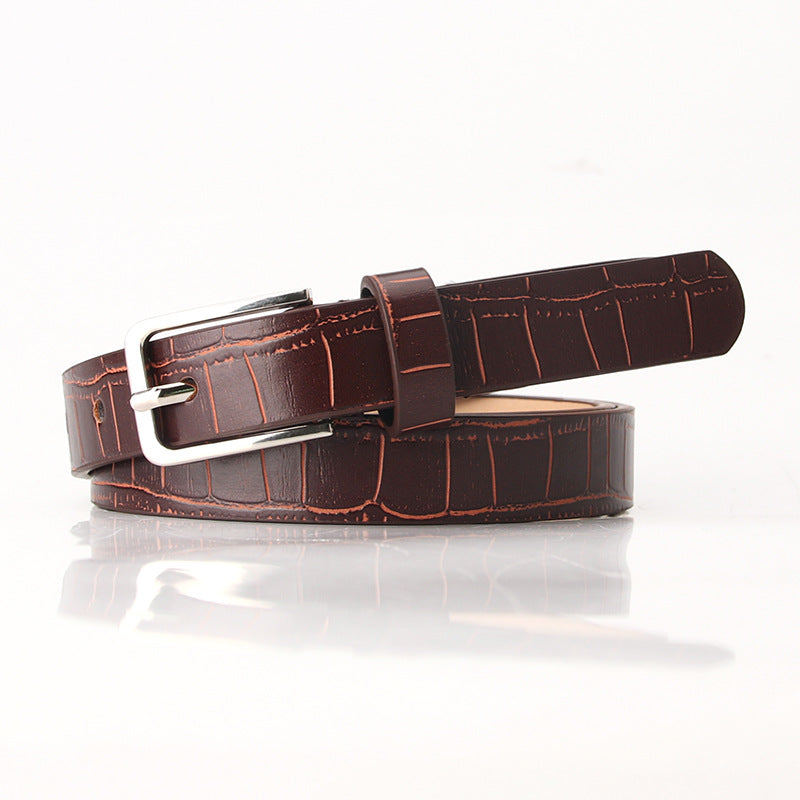 Chic Zebra Print Belt With Rectangular Alloy Buckle Imitation Leather