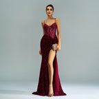 Sequin Party Long Prom Evening Dress