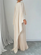 Women's Loose Batwing Sleeve Dress Fashion Casual Mid-Length