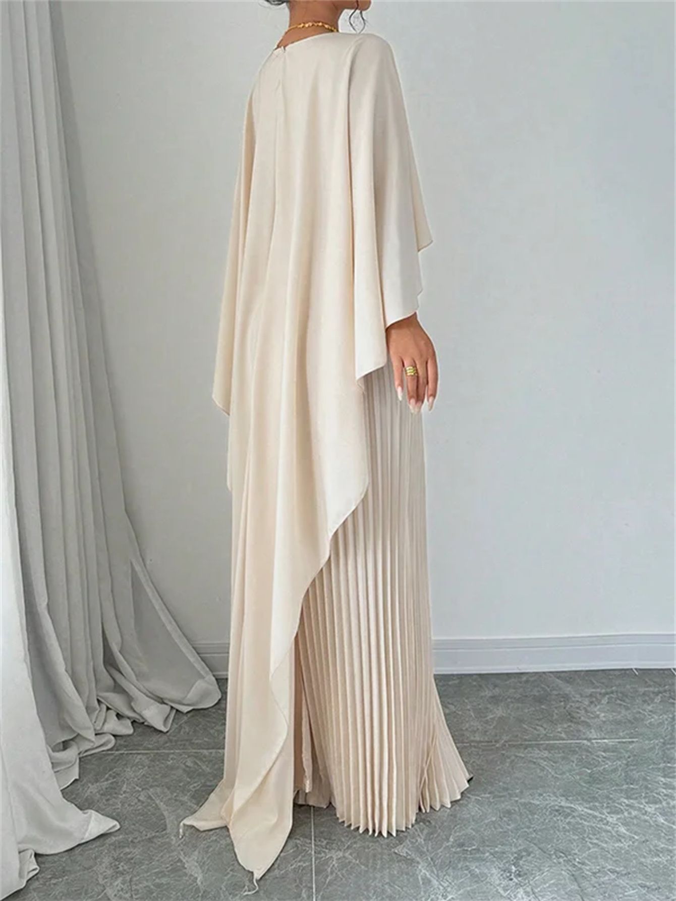 Women's Loose Batwing Sleeve Dress Fashion Casual Mid-Length