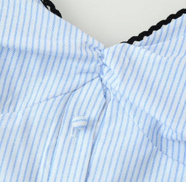 Stripes Sleeveless Sling Dress in Lightweight Chiffon
