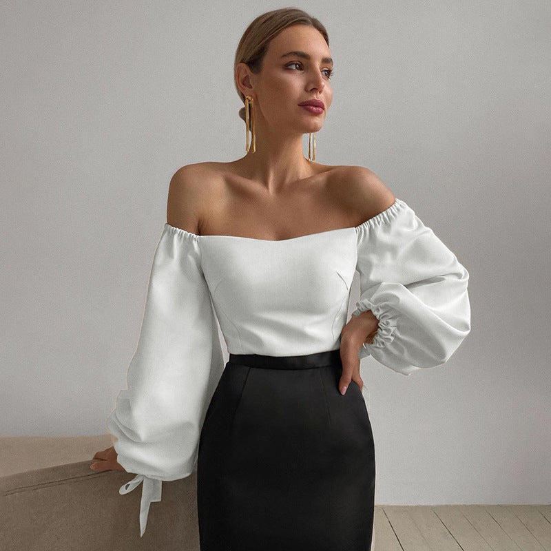 Air Layer Cotton Loose White Pullover