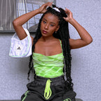Vibrant Tie Dye Halter Sleeveless Top In Luxurious Milk Silk
