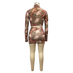 Two Piece Print Set In Lightweight Polyester