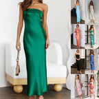 Summer Backless Tube Top Long Dress