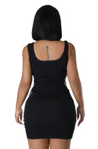 High Waist Cutout Side Sleeveless Dress