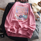 Retro Velvet Round Neck Sweater For Autumn And Winter Relaxed Fit