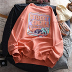 Retro Velvet Round Neck Sweater For Autumn And Winter Relaxed Fit