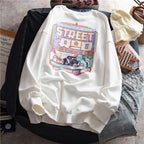 Retro Velvet Round Neck Sweater For Autumn And Winter Relaxed Fit