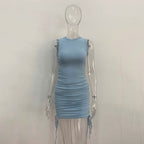 Women's Sleeveless Bodycon Mini Dress High Waist Pencil Skirt
