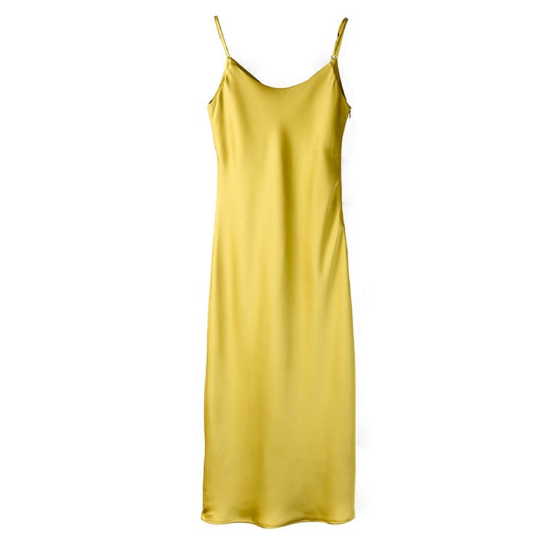 Vintage Imitation Acetate Satin Waistcoat Skirt For Girls With Small Silk Dresses