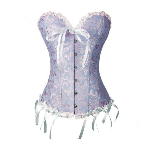Lace Push Up Corset Bustier Waist Cincher Overbust