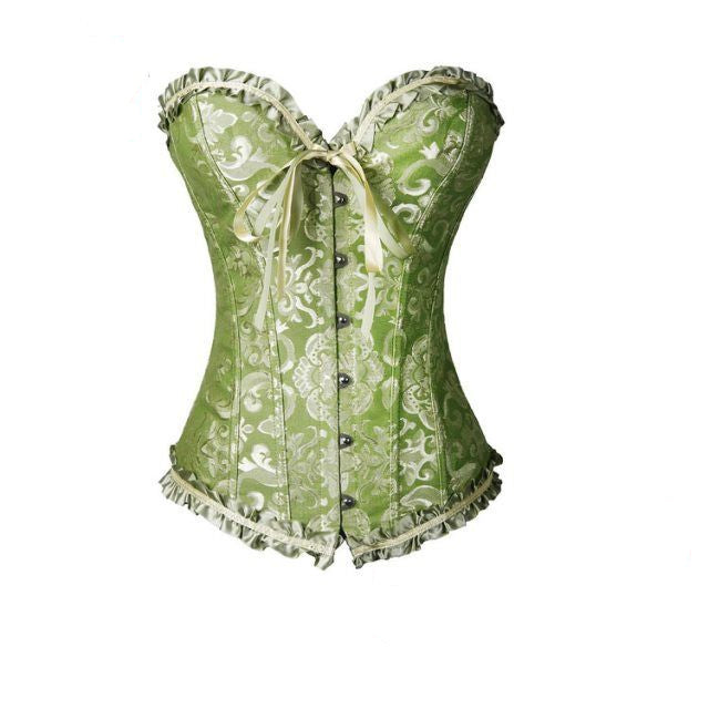 Lace Push Up Corset Bustier Waist Cincher Overbust