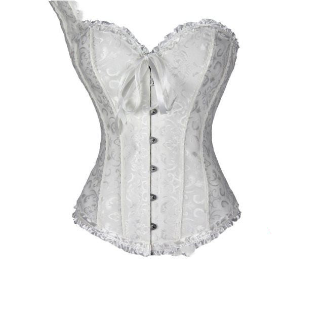 Lace Push Up Corset Bustier Waist Cincher Overbust
