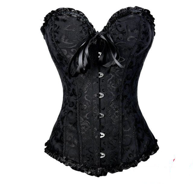 Lace Push Up Corset Bustier Waist Cincher Overbust