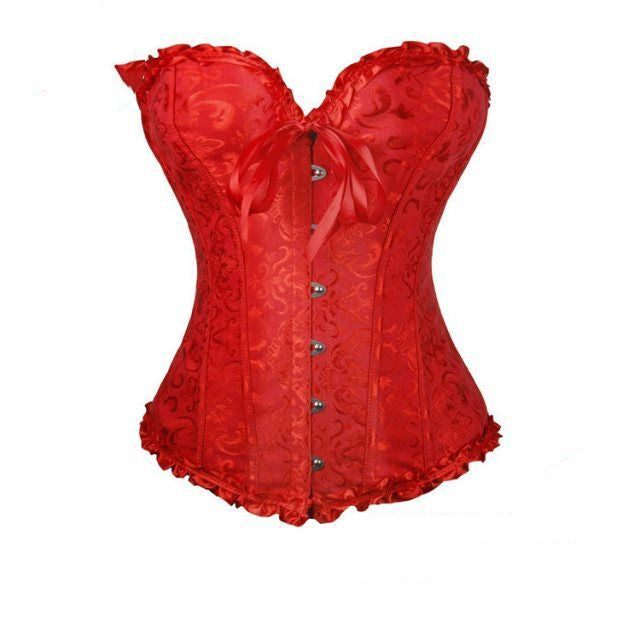 Lace Push Up Corset Bustier Waist Cincher Overbust