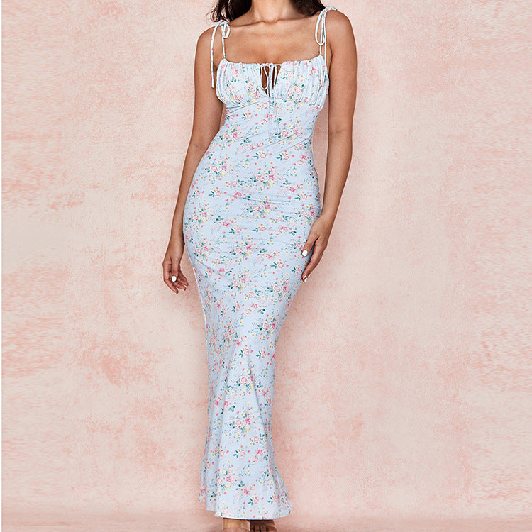 Summer Floral Print Maxi Dress