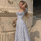 Summer Floral Print Maxi Dress