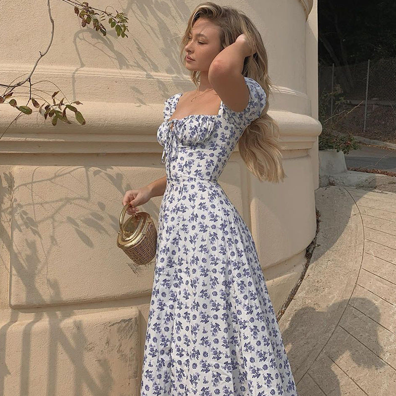 Summer Floral Print Maxi Dress