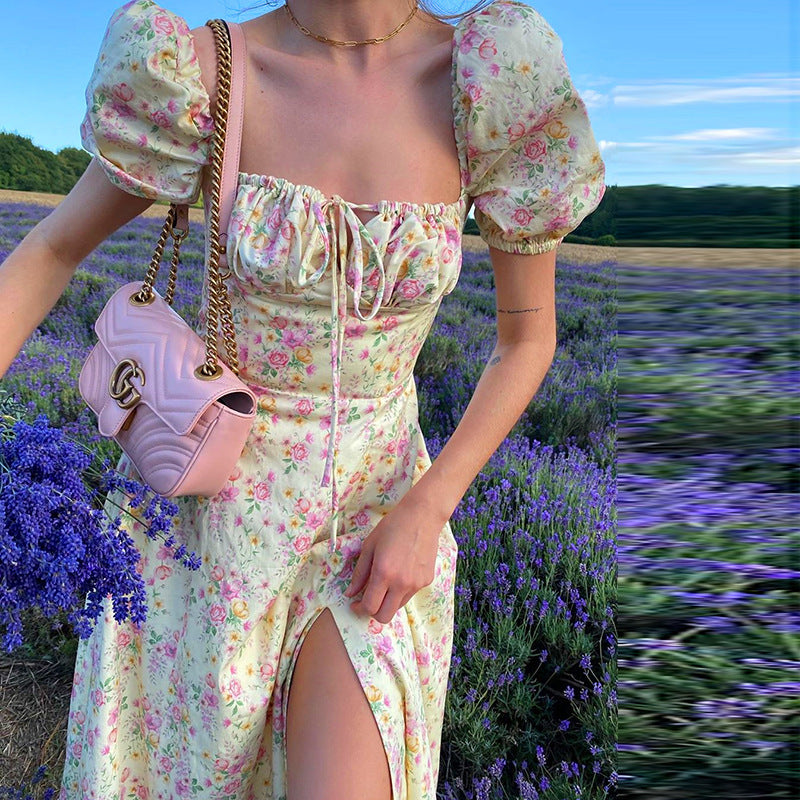 Summer Floral Print Maxi Dress