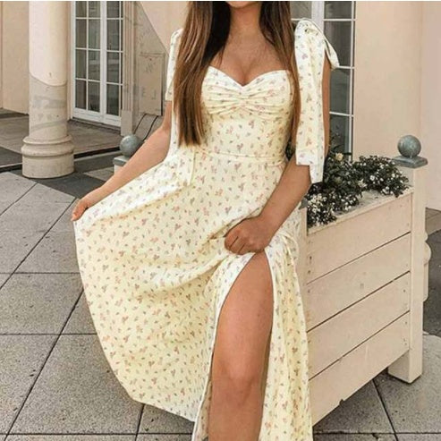 Summer Floral Print Maxi Dress