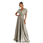 Gray Swing Dress With Oversized Skirt