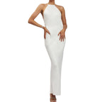 White Dress With Elegant Neckline
