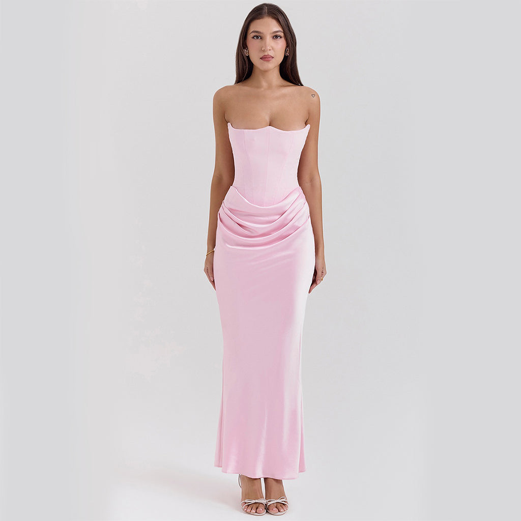 Slim Tube Top Long Sexy Fashion Bandeau Backless Party Evening Dresses