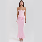 Slim Tube Top Long Sexy Fashion Bandeau Backless Party Evening Dresses