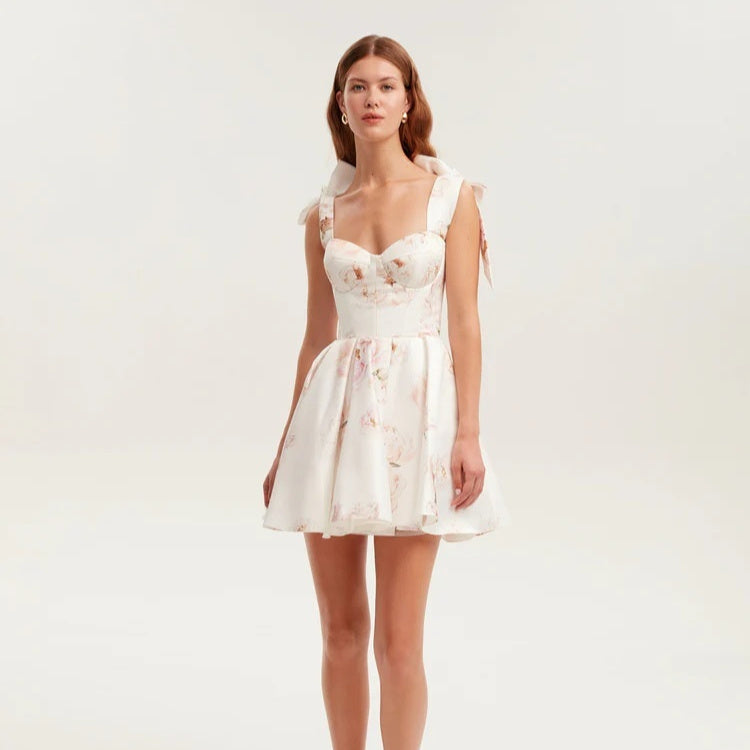 Off Shoulder Fairy Chic Dress With 3D Stereo Pattern