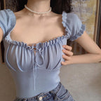 Cotton Puff Sleeve Top
