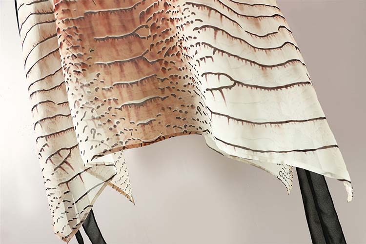 Chiffon Print Blouse For Women Loose Fit