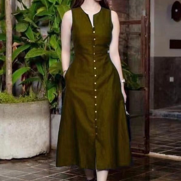 Stylish And Elegant Printed Dress With A-Line