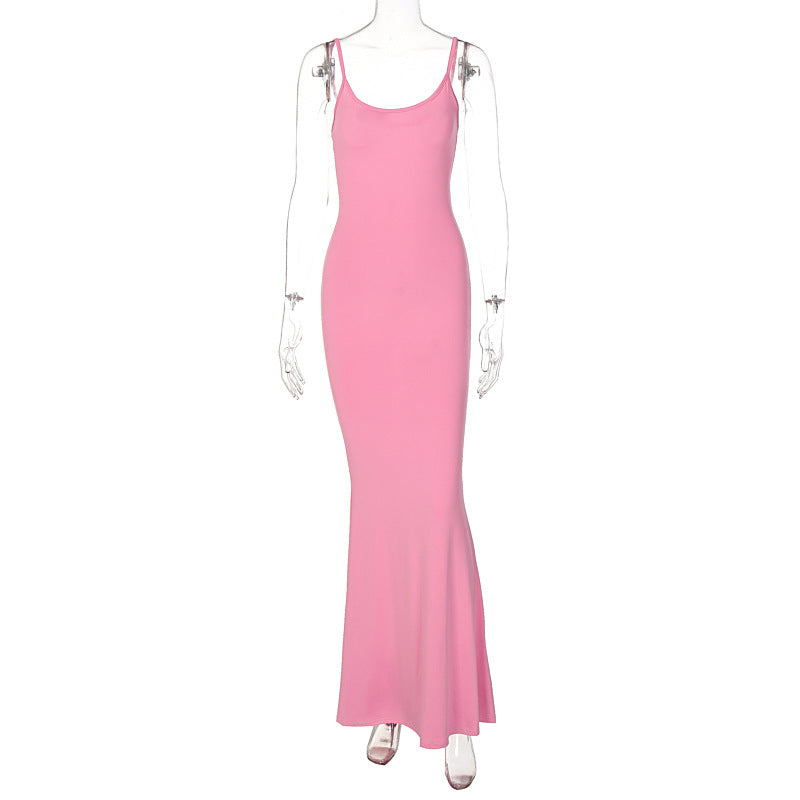Women's Spaghetti Strap A-Line Long Dress