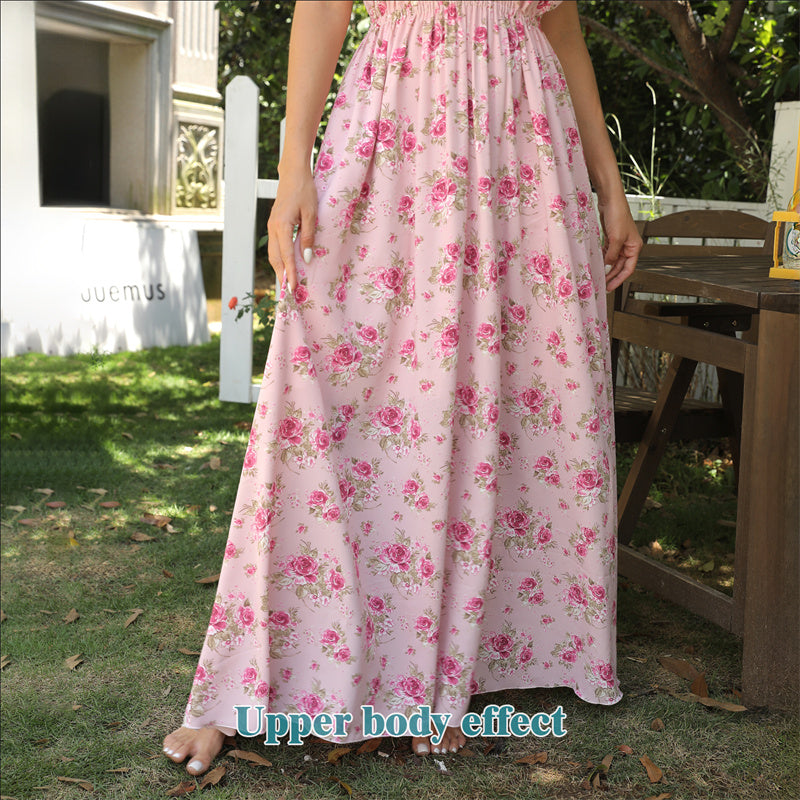 Pink Floral Summer Dress