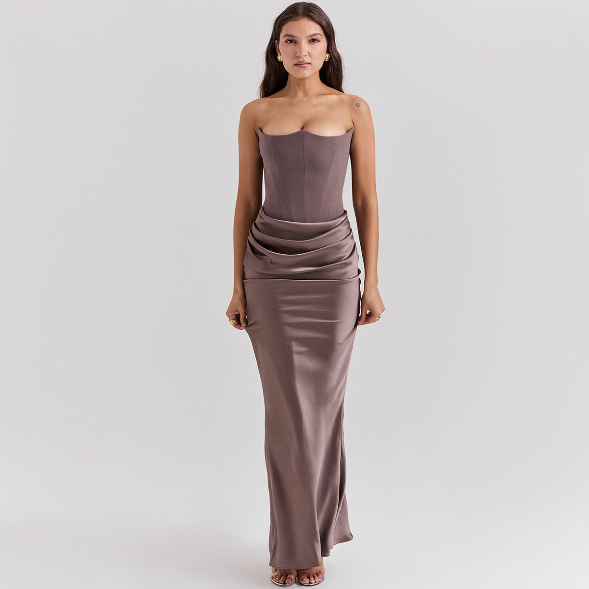 Slim Tube Top Long Sexy Fashion Bandeau Backless Party Evening Dresses