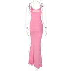 Women's Spaghetti Strap A-Line Long Dress