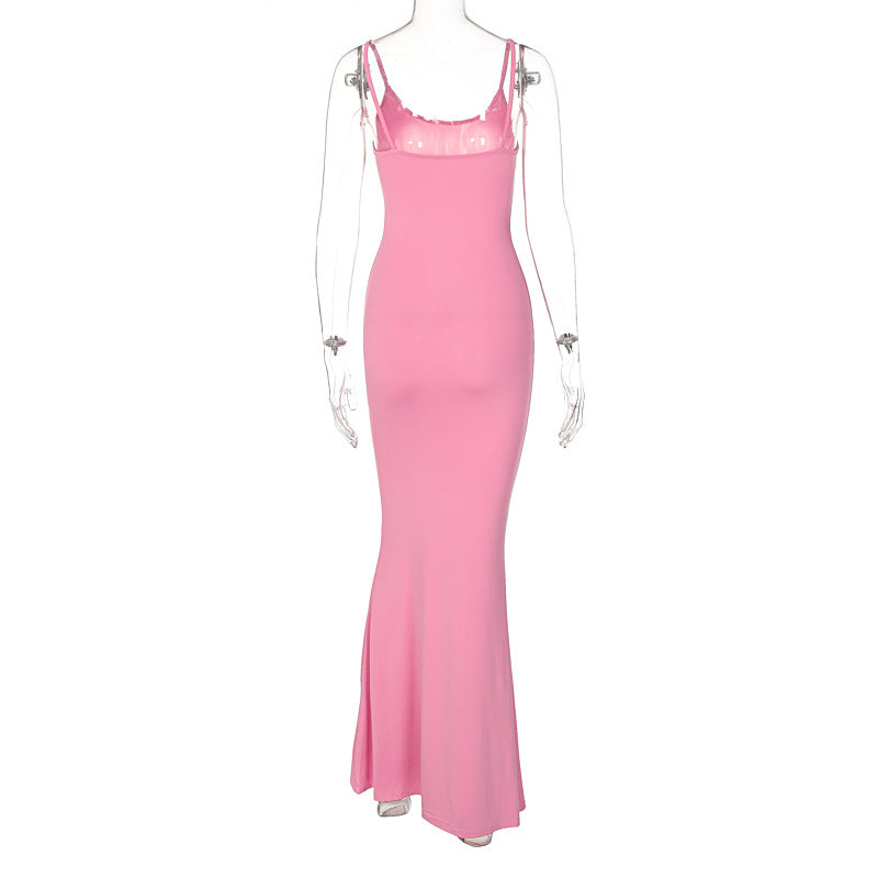 Women's Spaghetti Strap A-Line Long Dress