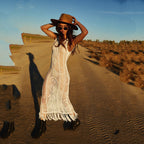 Cozy Knit Tassel Sun Protection Coverup For Beach And Pool