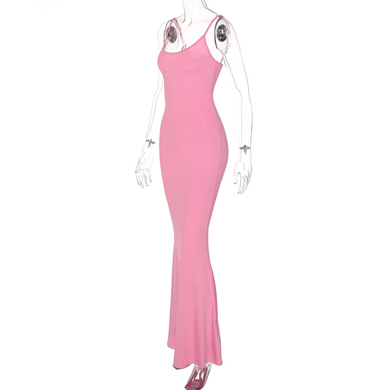 Women's Spaghetti Strap A-Line Long Dress