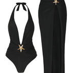 Stunning Halter Backless Maxi Dress Set