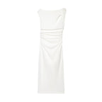 Sunlit Asymmetric Sleeveless Dress With Modern Silhouette In Vivid Colorways