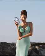 Mint Green Sequin Sling Dress